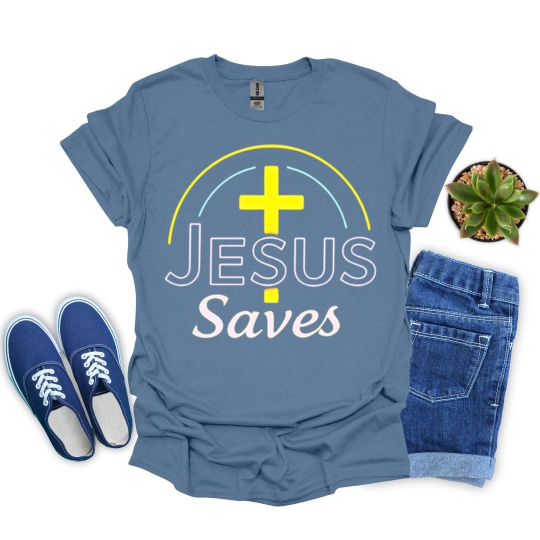 Jesus Saves With Cross T-Shirt