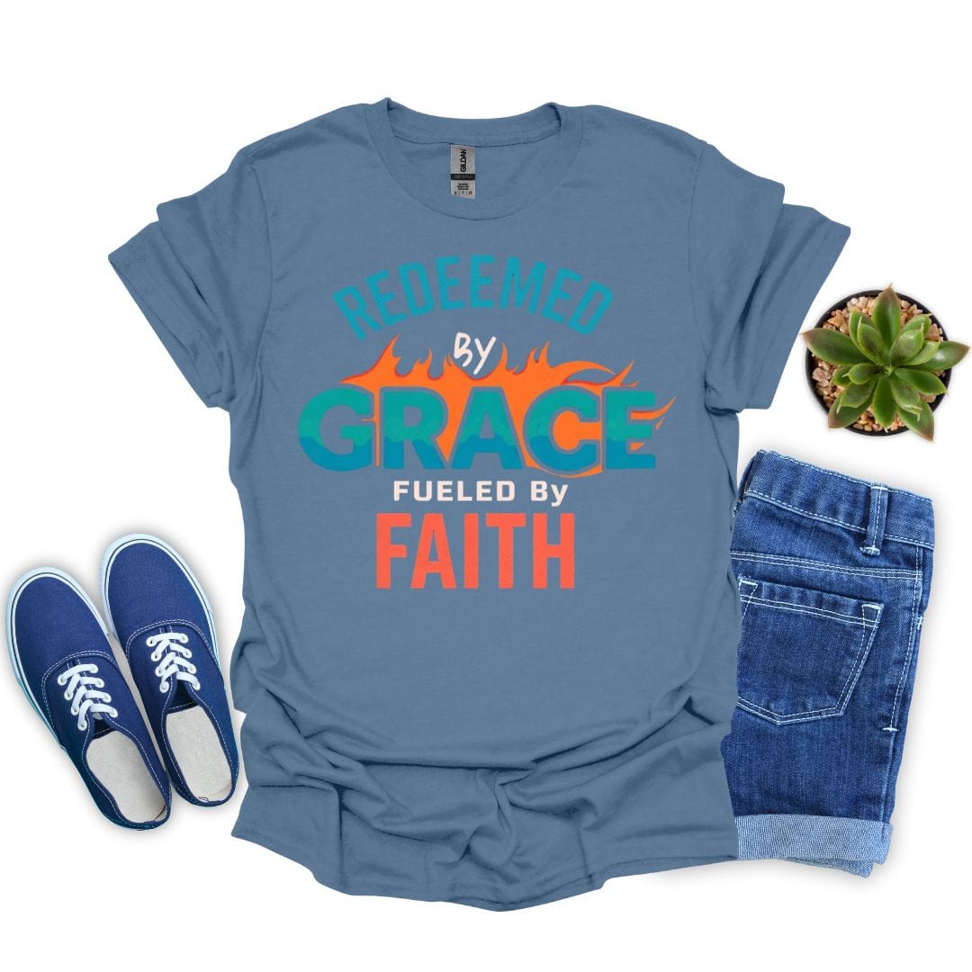 Redeemed by Grace – Fueled by Faith T-Shirt