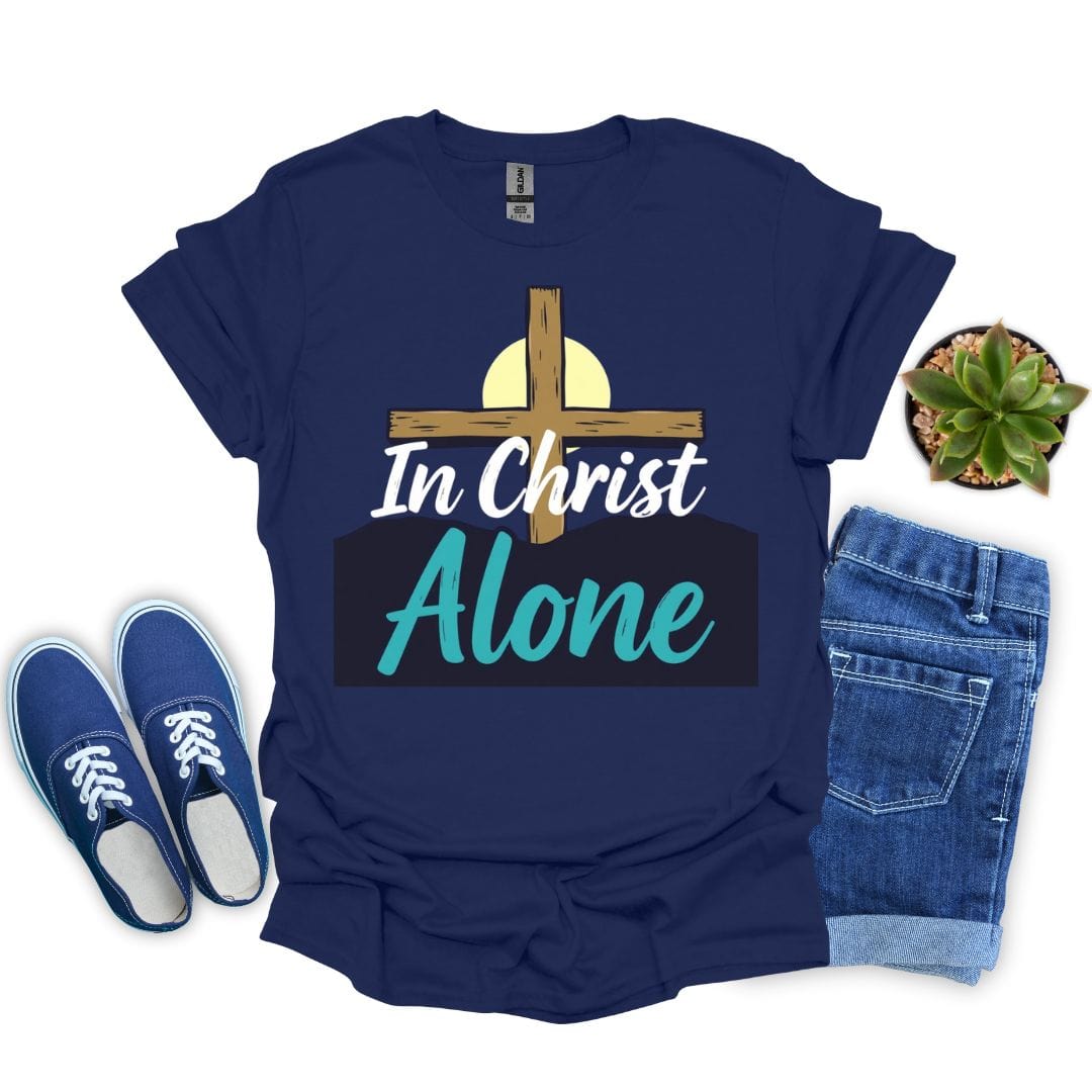 In Christ Alone With Cross T-Shirt