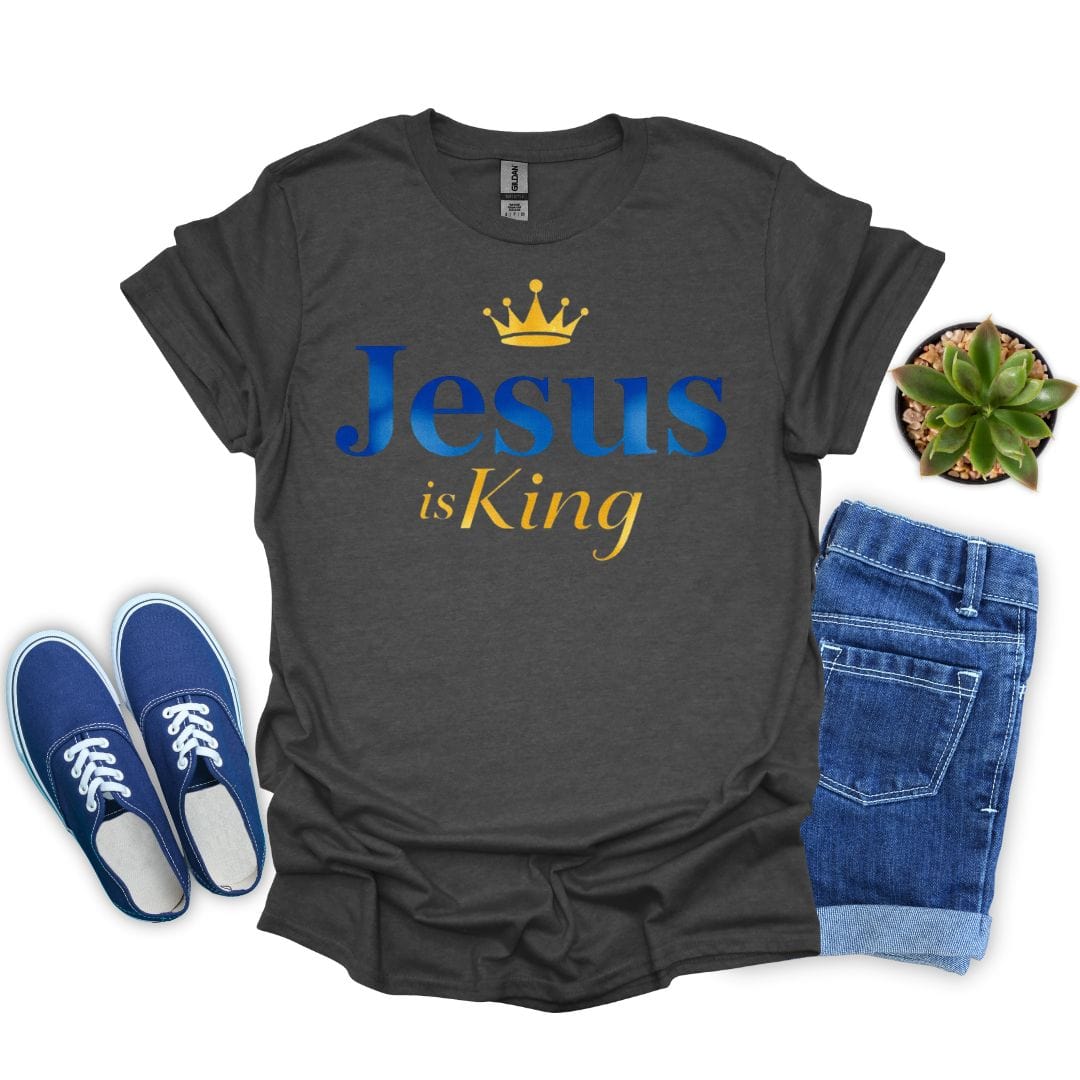 Jesus is King With Gold and Blue T-shirt