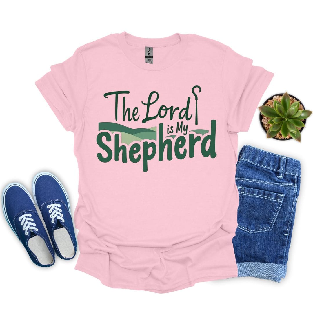 The Lord Is My Shepherd in Green T-Shirt
