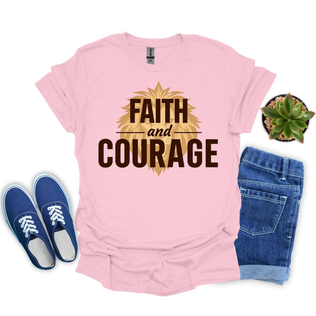 Faith and Courage in Bold T-Shirt
