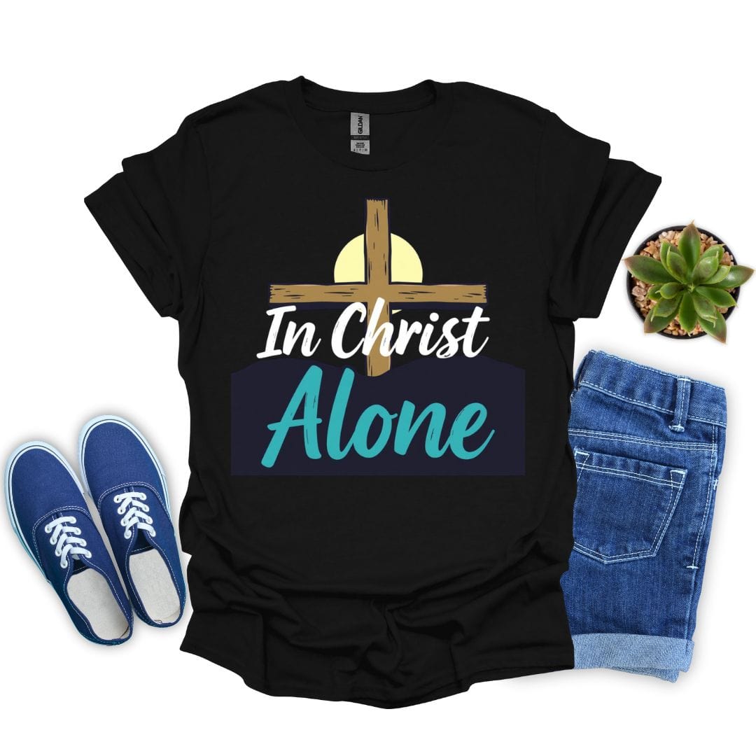 In Christ Alone With Cross T-Shirt