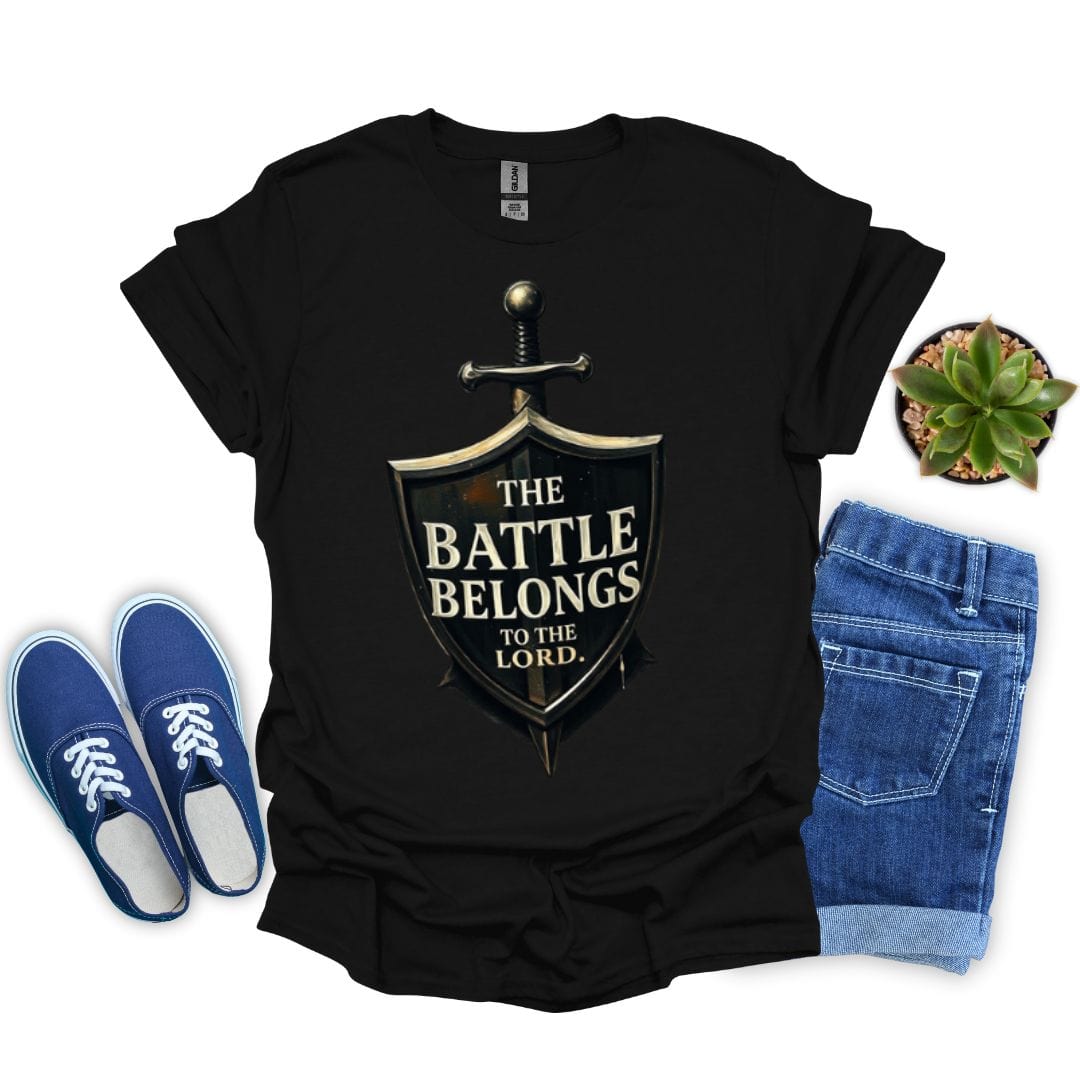 The Battle Belongs to the Lord Oil Painting T-Shirt