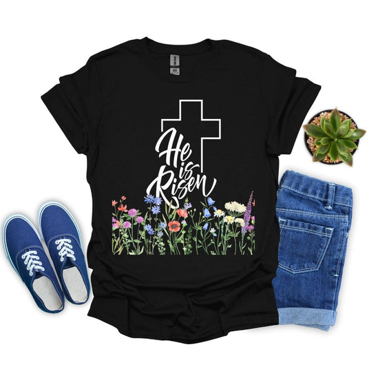 He is Risen in Garden T-Shirt