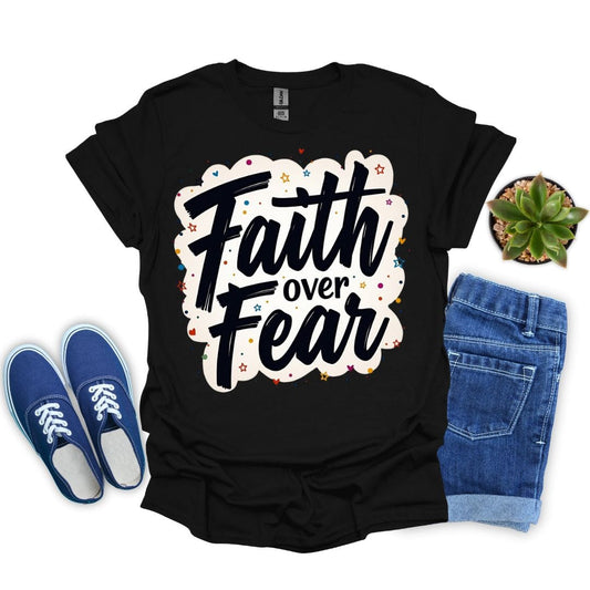 Faith Over Fear With Stars T-shirt