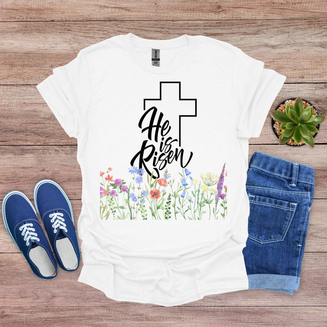 He is Risen in Garden T-Shirt