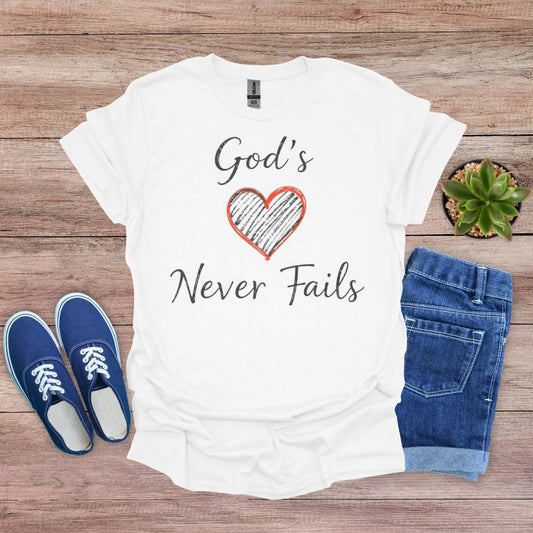 God's Love Never Fails Minimalist T-Shirt