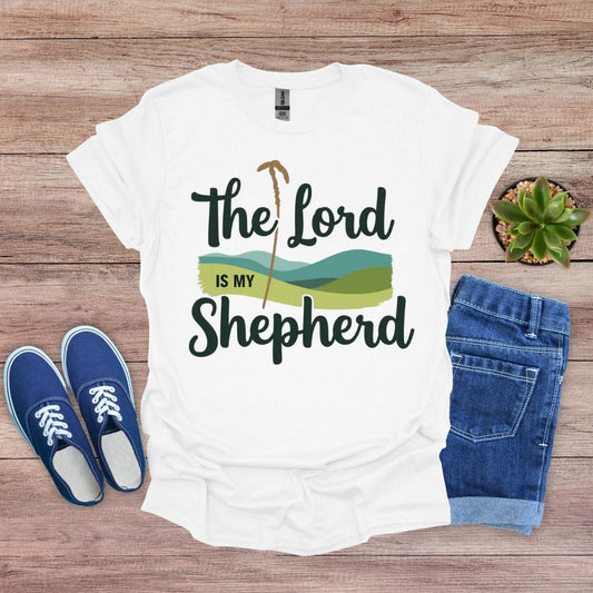 The Lord Is My Shepherd in Green Hill T-shirt