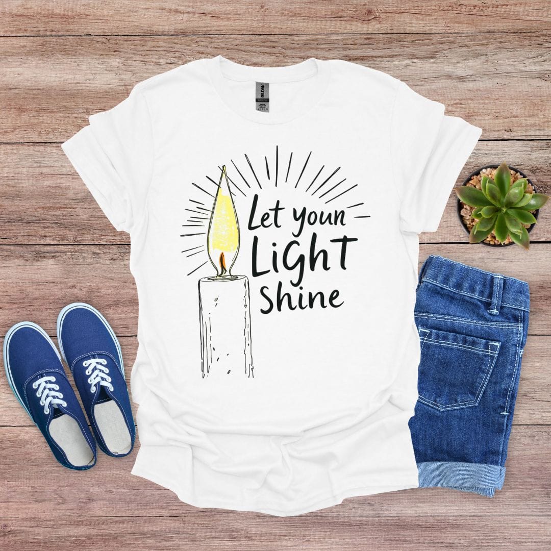 Let Your Light Shine With Candle T-Shirt