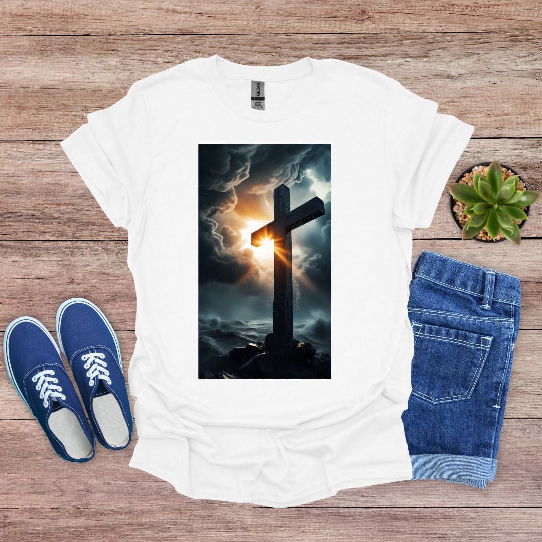 Cross and Cloudy Clouds T-Shirt