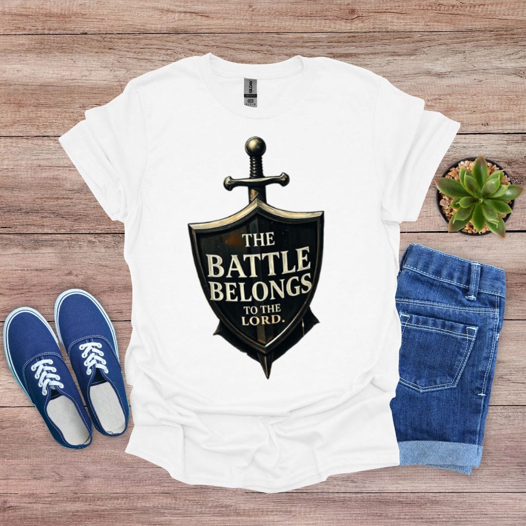 The Battle Belongs to the Lord Oil Painting T-Shirt