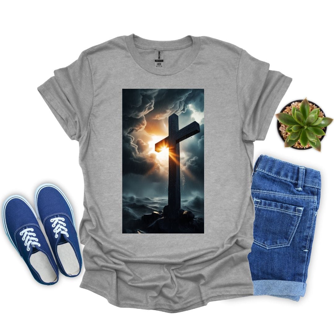 Cross and Cloudy Clouds T-Shirt