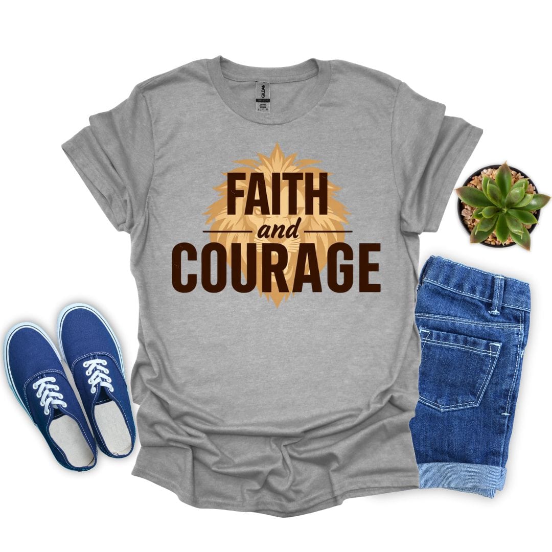 Faith and Courage in Bold T-Shirt