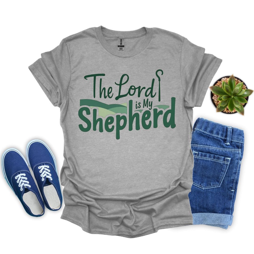 The Lord Is My Shepherd in Green T-Shirt