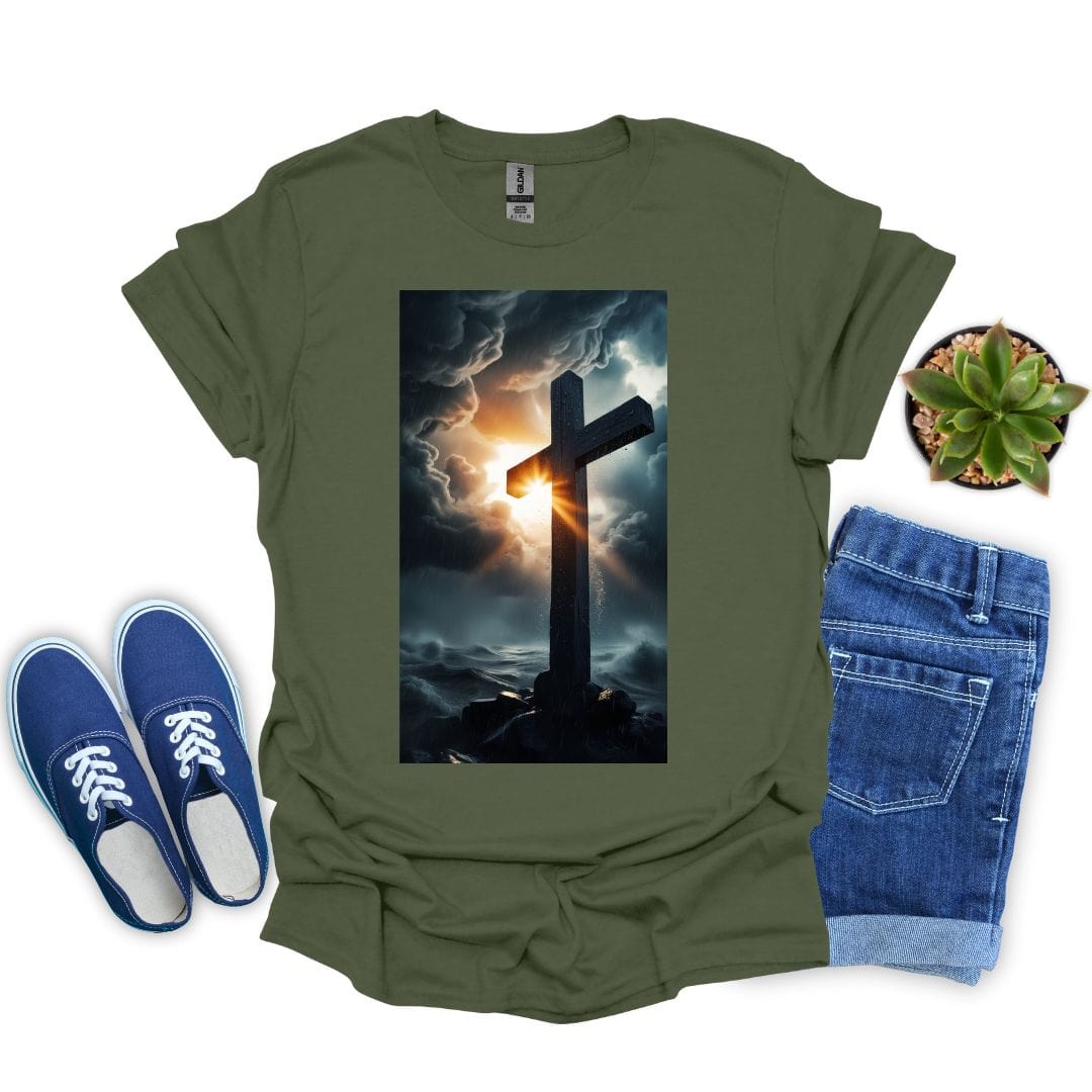 Cross and Cloudy Clouds T-Shirt