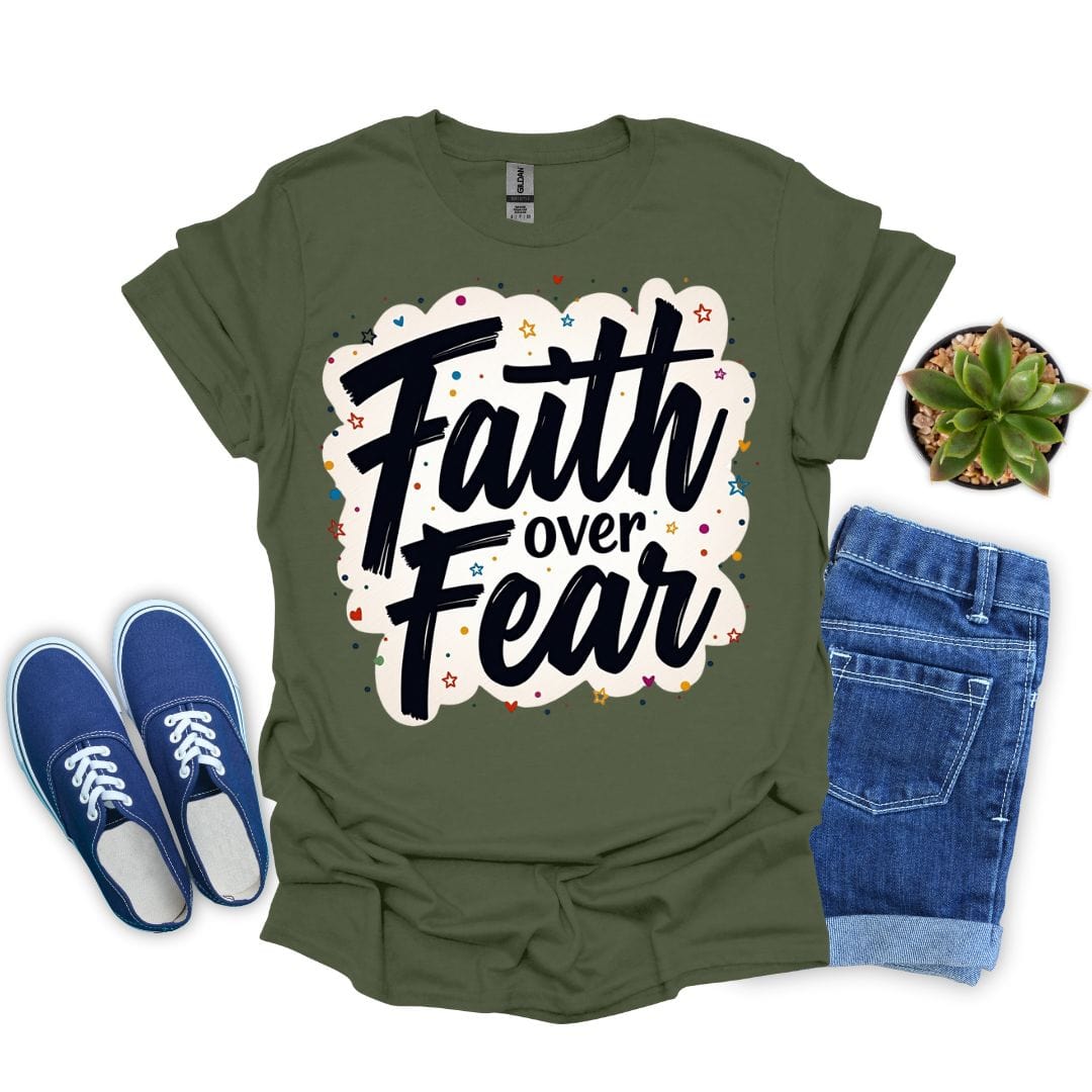 Faith Over Fear With Stars T-shirt