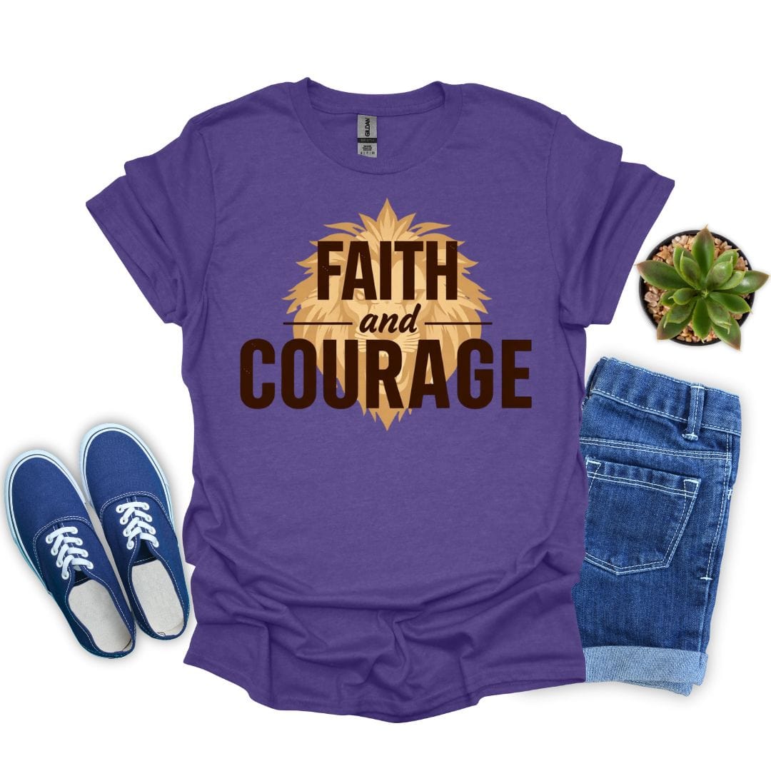 Faith and Courage in Bold T-Shirt