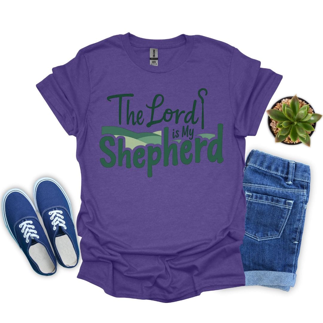 The Lord Is My Shepherd in Green T-Shirt