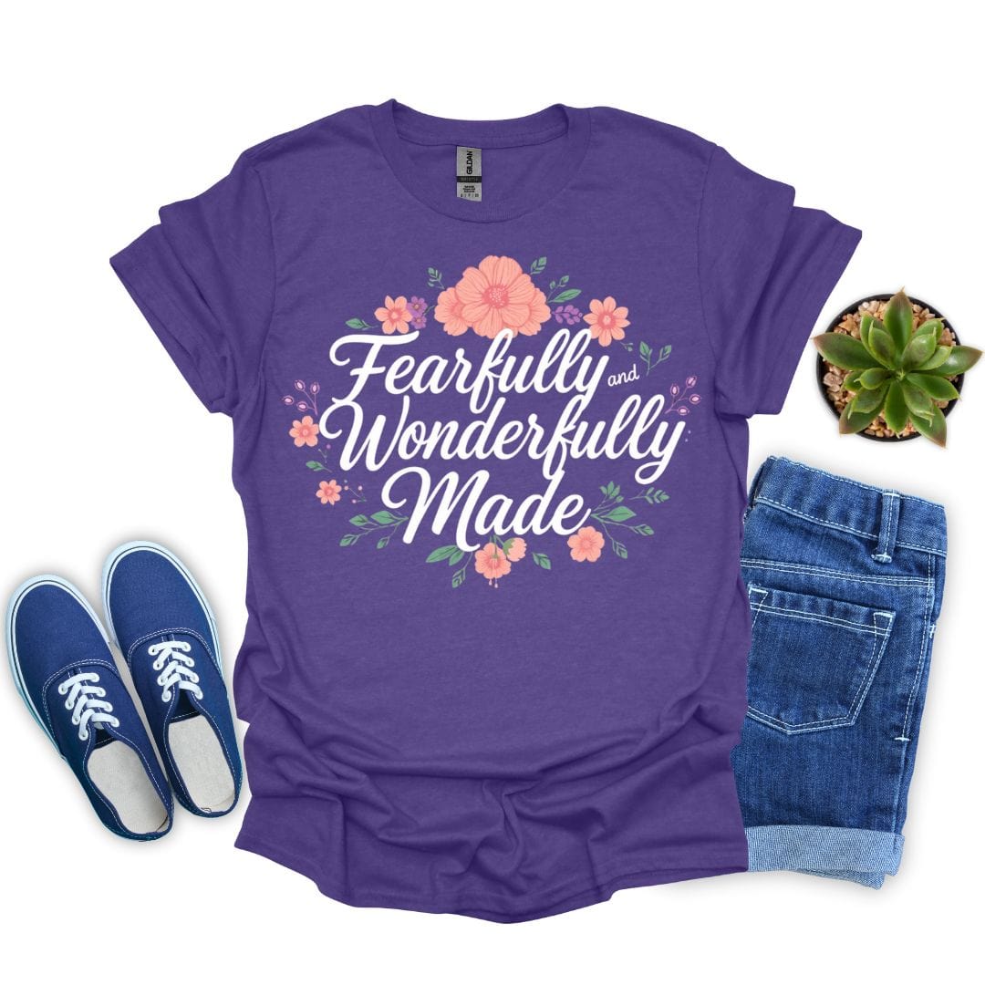 Fearfully and Wonderfully Made with Flowers T-Shirt