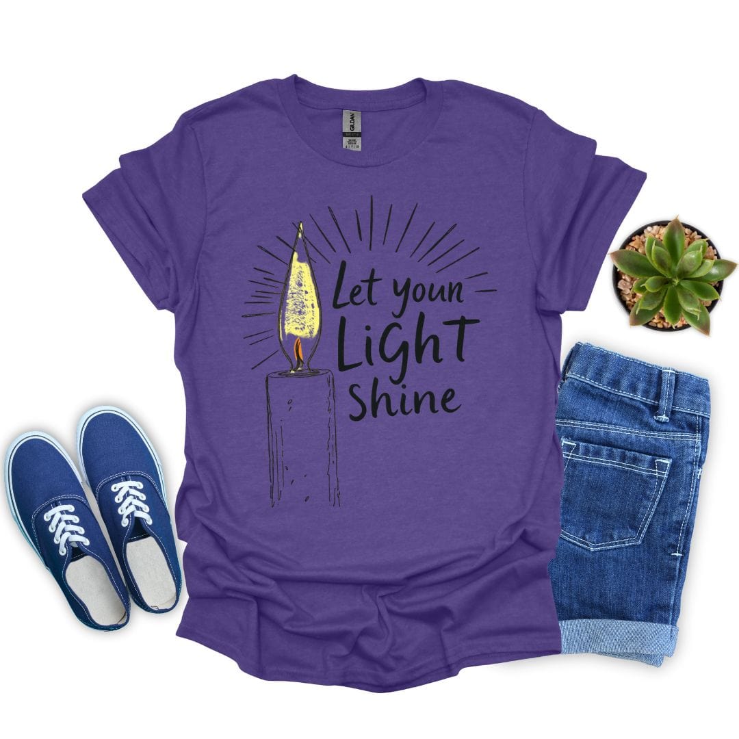 Let Your Light Shine With Candle T-Shirt