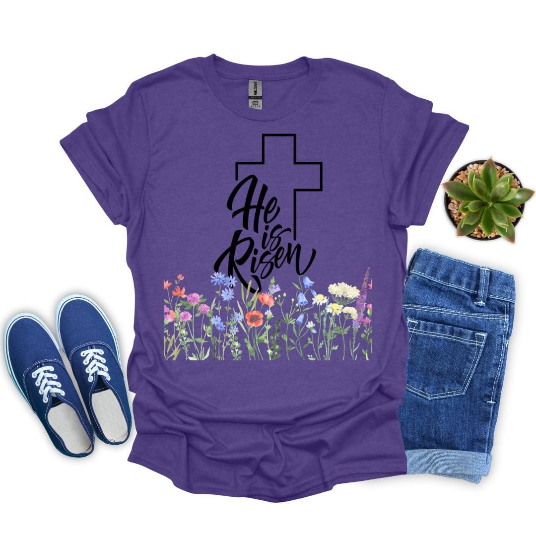 He is Risen in Garden T-Shirt