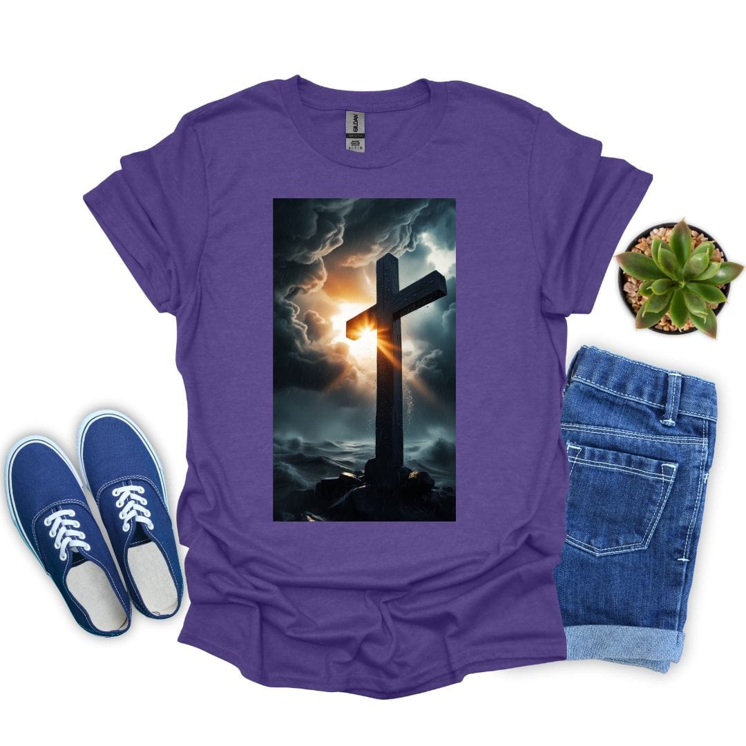 Cross and Cloudy Clouds T-Shirt