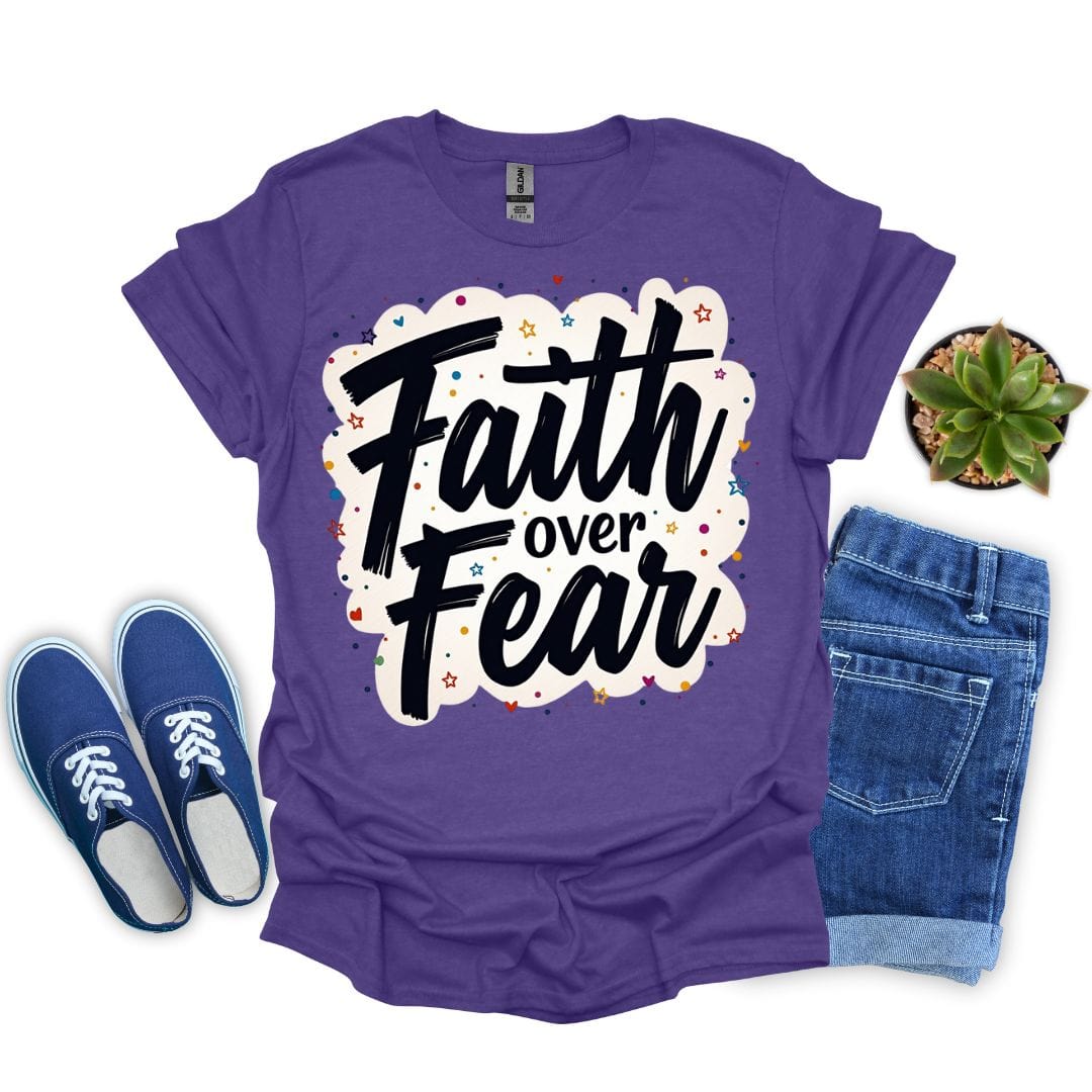 Faith Over Fear With Stars T-shirt