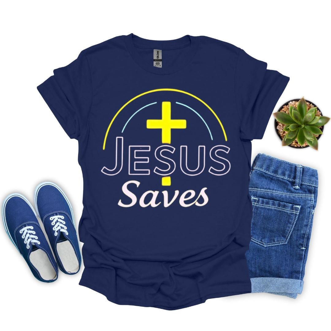 Jesus Saves With Cross T-Shirt