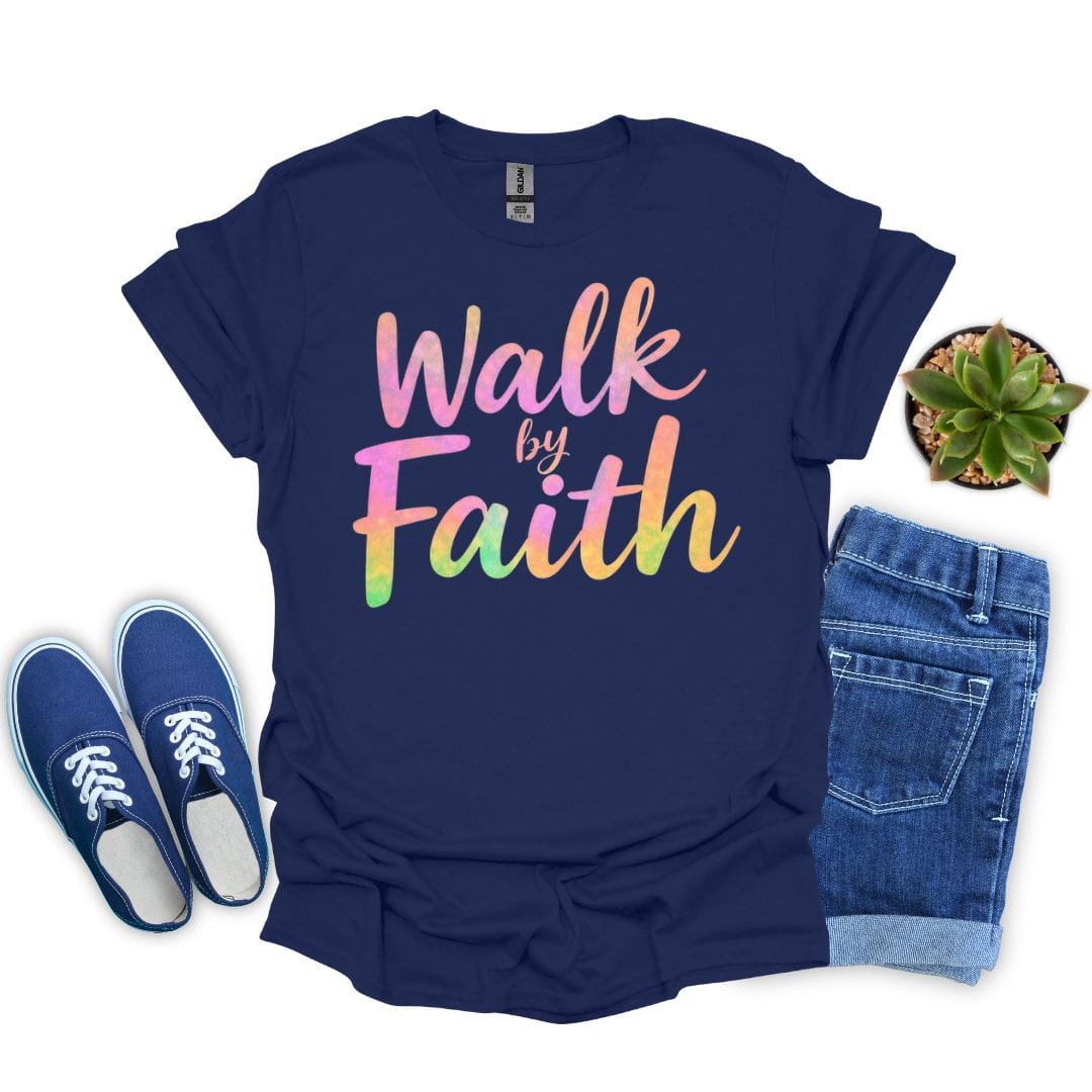 Walk by Faith in Pink T-Shirt