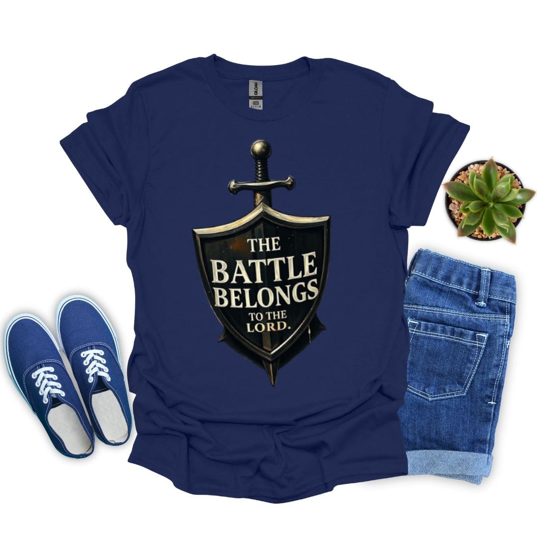 The Battle Belongs to the Lord Oil Painting T-Shirt