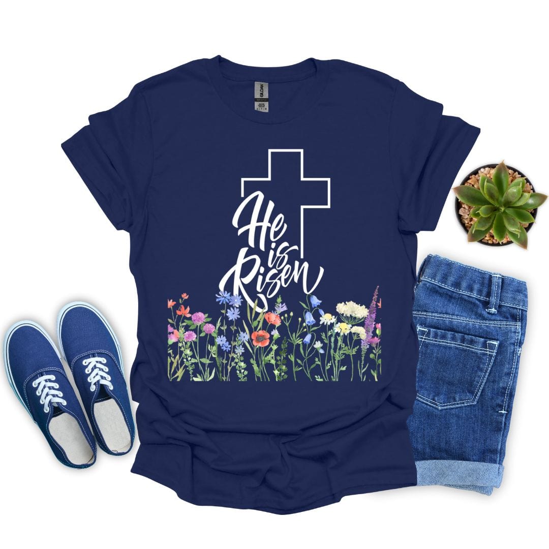 He is Risen in Garden T-Shirt
