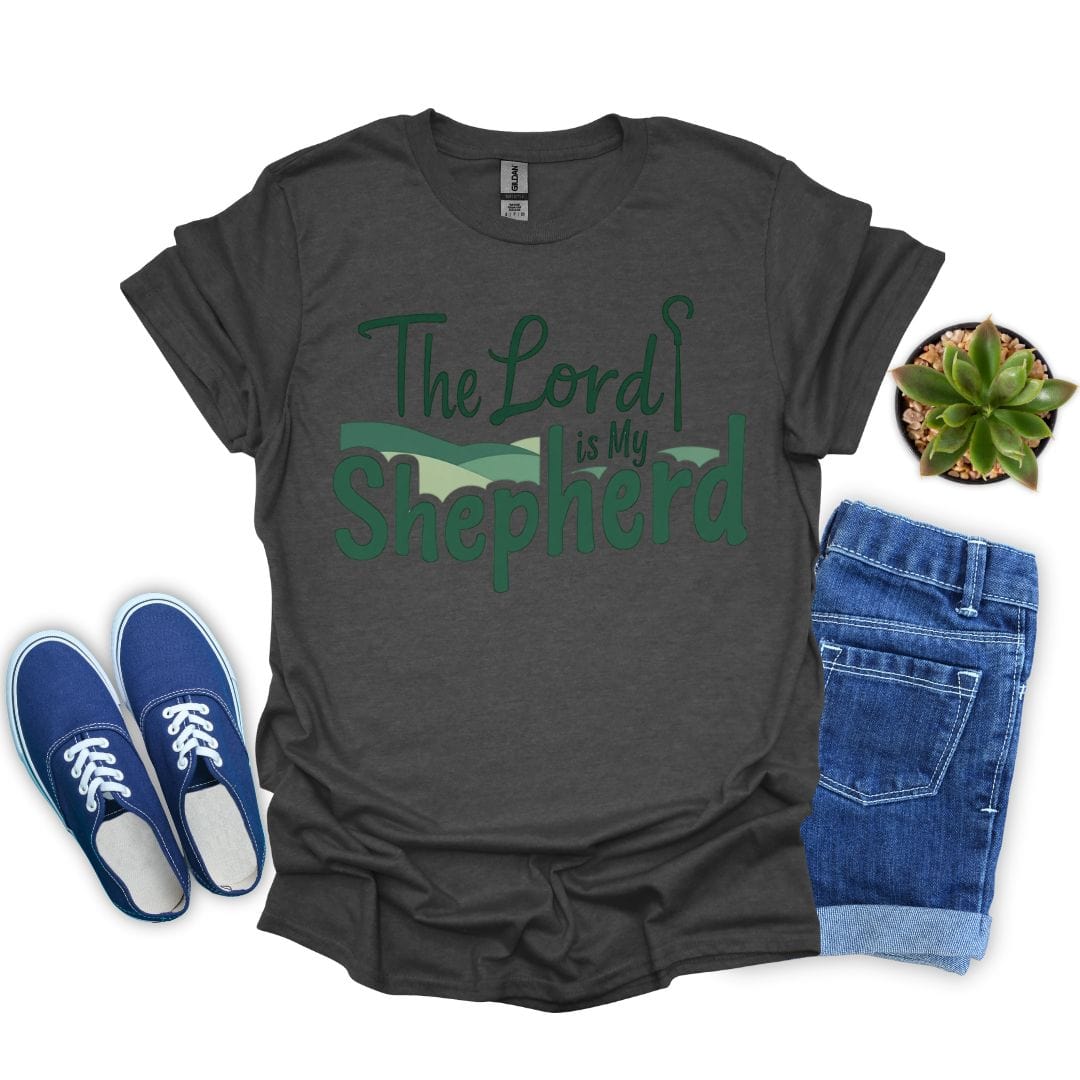 The Lord Is My Shepherd in Green T-Shirt