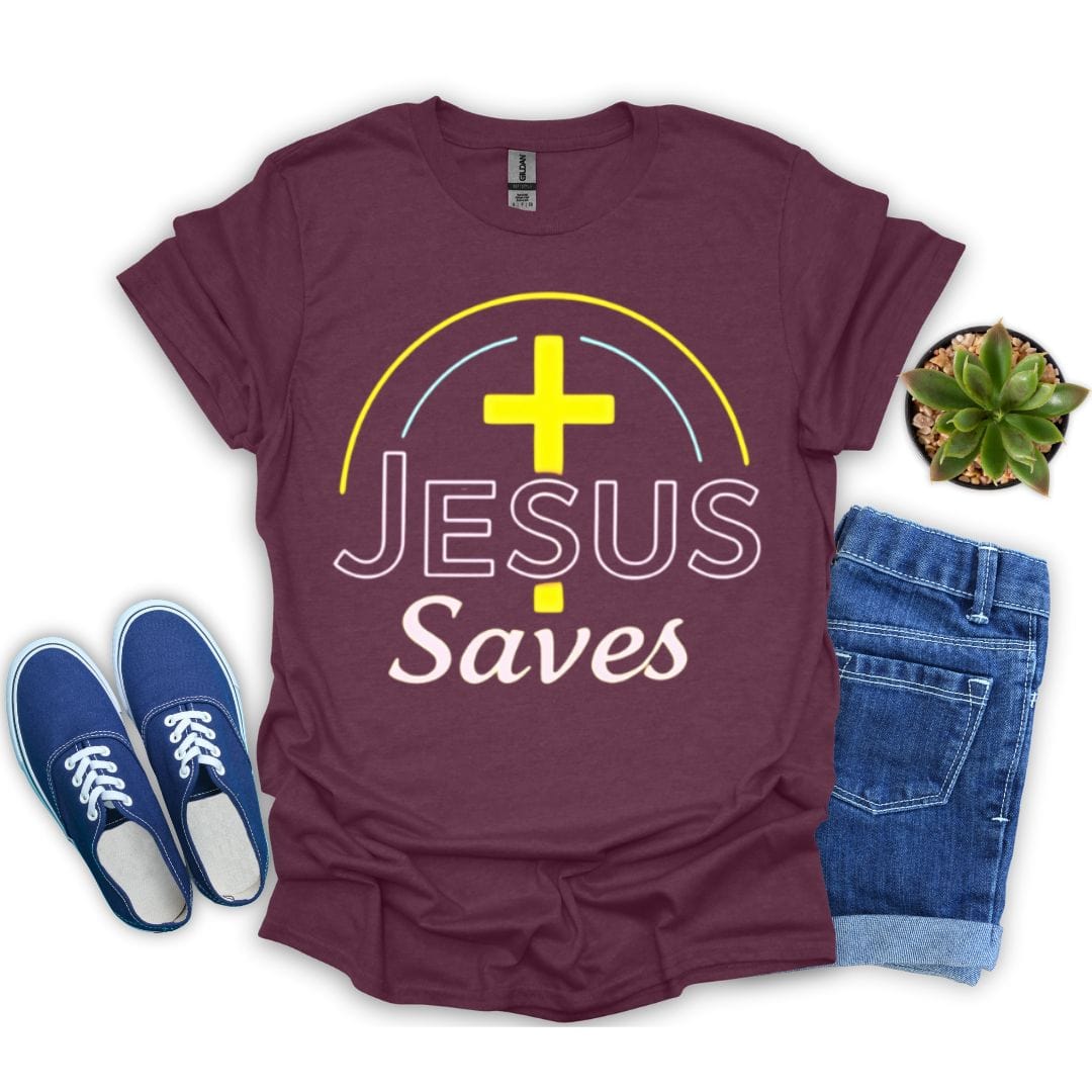 Jesus Saves With Cross T-Shirt