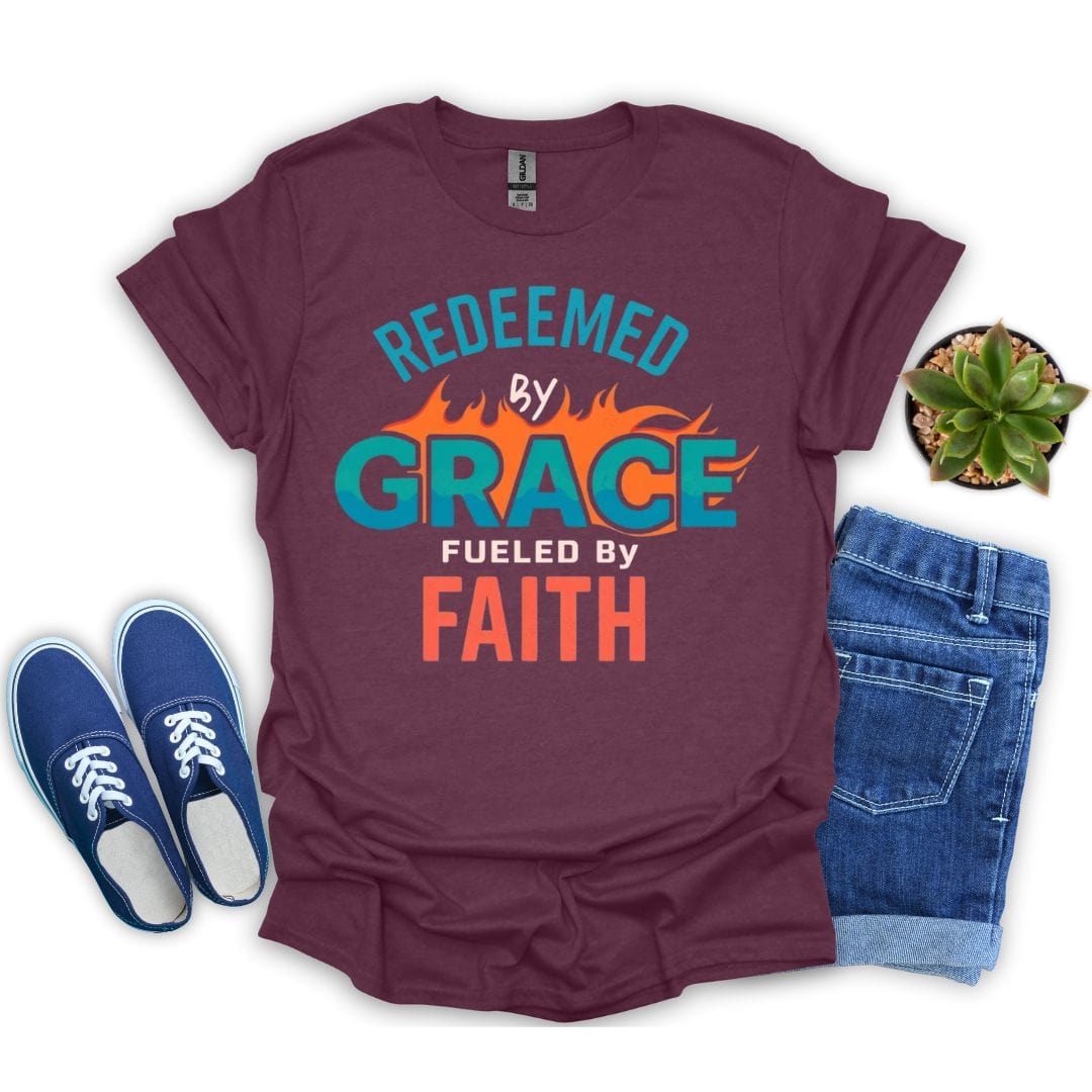 Redeemed by Grace – Fueled by Faith T-Shirt