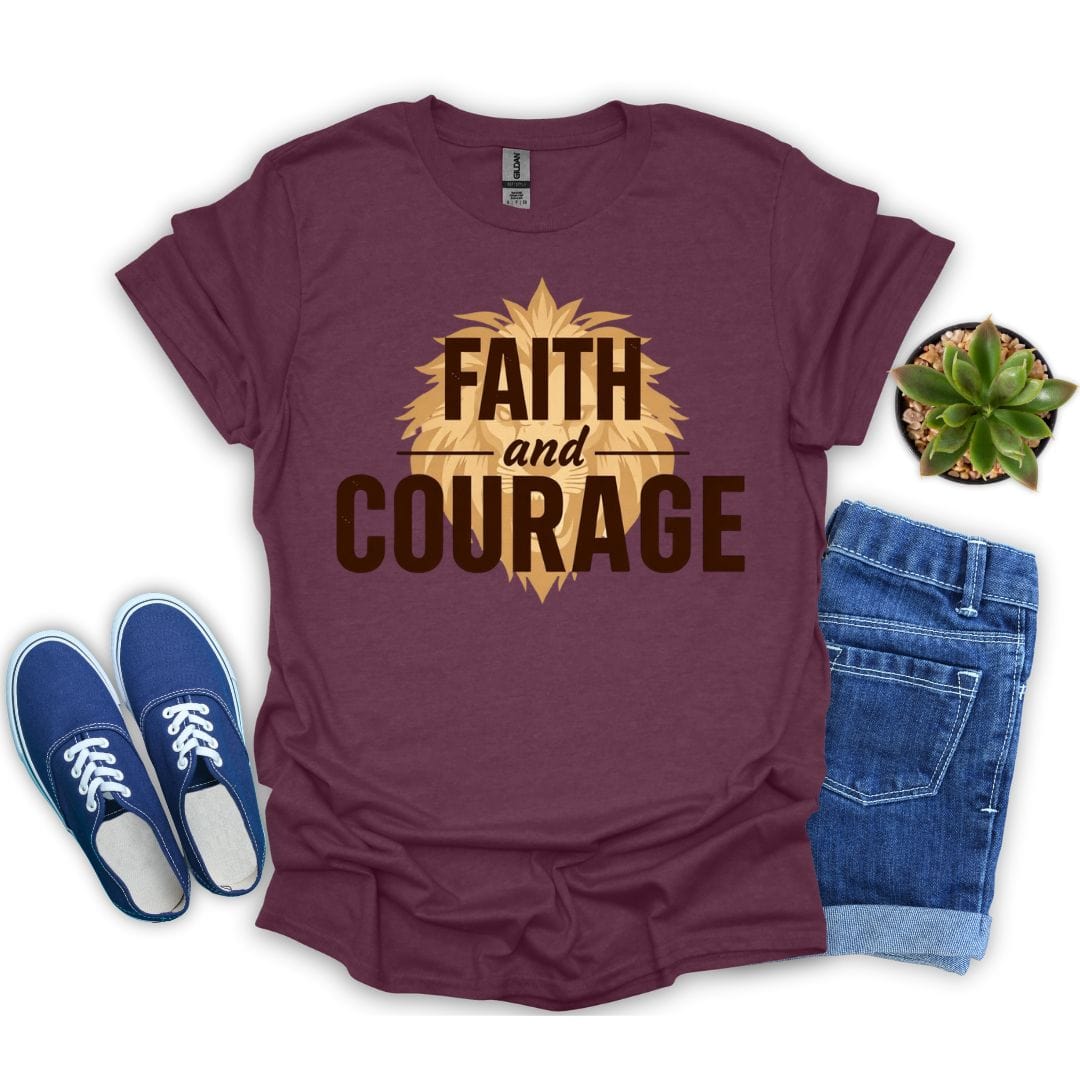 Faith and Courage in Bold T-Shirt