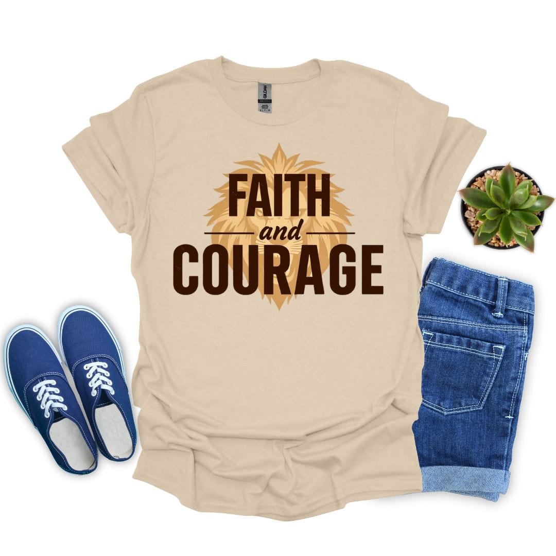 Faith and Courage in Bold T-Shirt